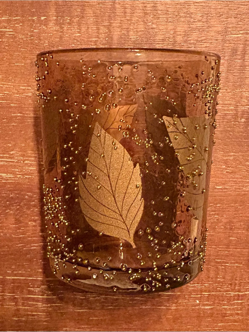 Two's Company Amber glass votive holder set - Picture 4 of 5
